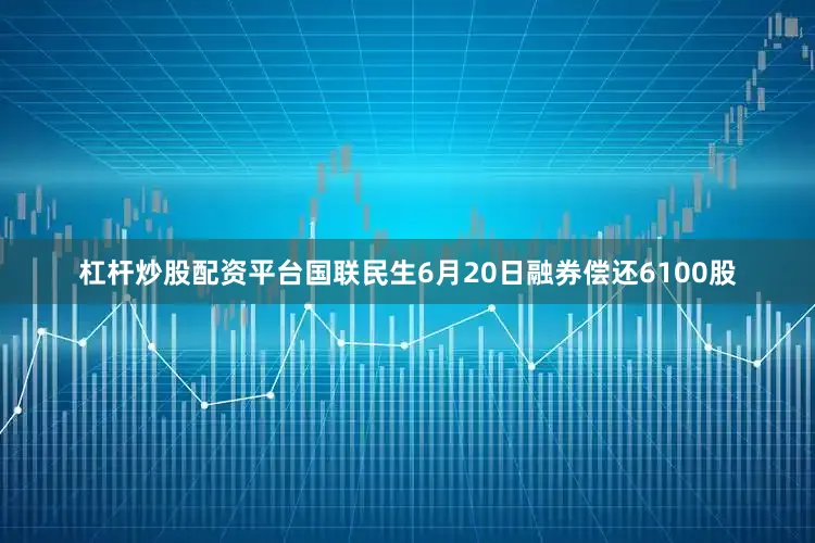 杠杆炒股配资平台国联民生6月20日融券偿还6100股