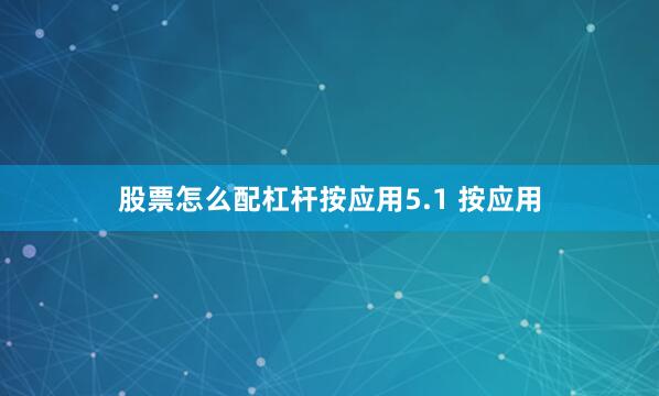 股票怎么配杠杆按应用5.1 按应用
